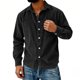 thumbnail image 4 of Camisa Casual de Manga Larga de Corduro de Ajuste Suelto para Hombres con Cuello Girable para el Uso Diario Y Trajes Elegantes, 4 of 6