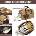 thumbnail image 3 of Bolsa de viaje SHENHU Weekender con compartimento para zapatos, color marrón, 3 of 8