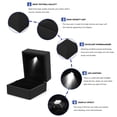 thumbnail image 1 of Caja de Anillo de luz LED, Anillo de luz Iluminado de Moda Caja de exhibición de joyería Regalo para propuesta, Compromiso, Boda, Regalo, Anillos de Promesa(Negro) Ecomeon  no, 1 of 5