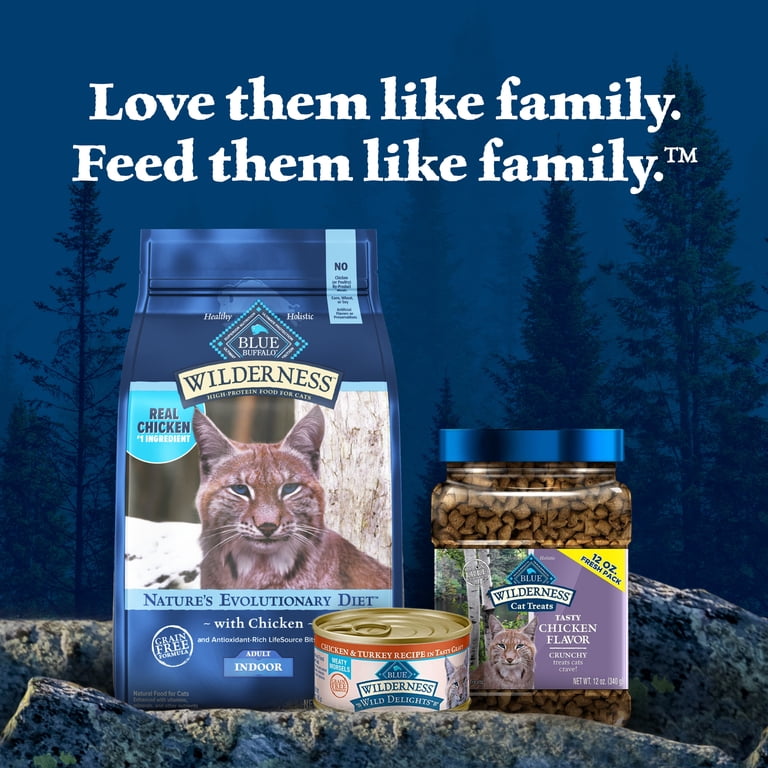 Blue Buffalo Dry Cat Food Wilderness Adult Indoor Chicken, 2.0 lb