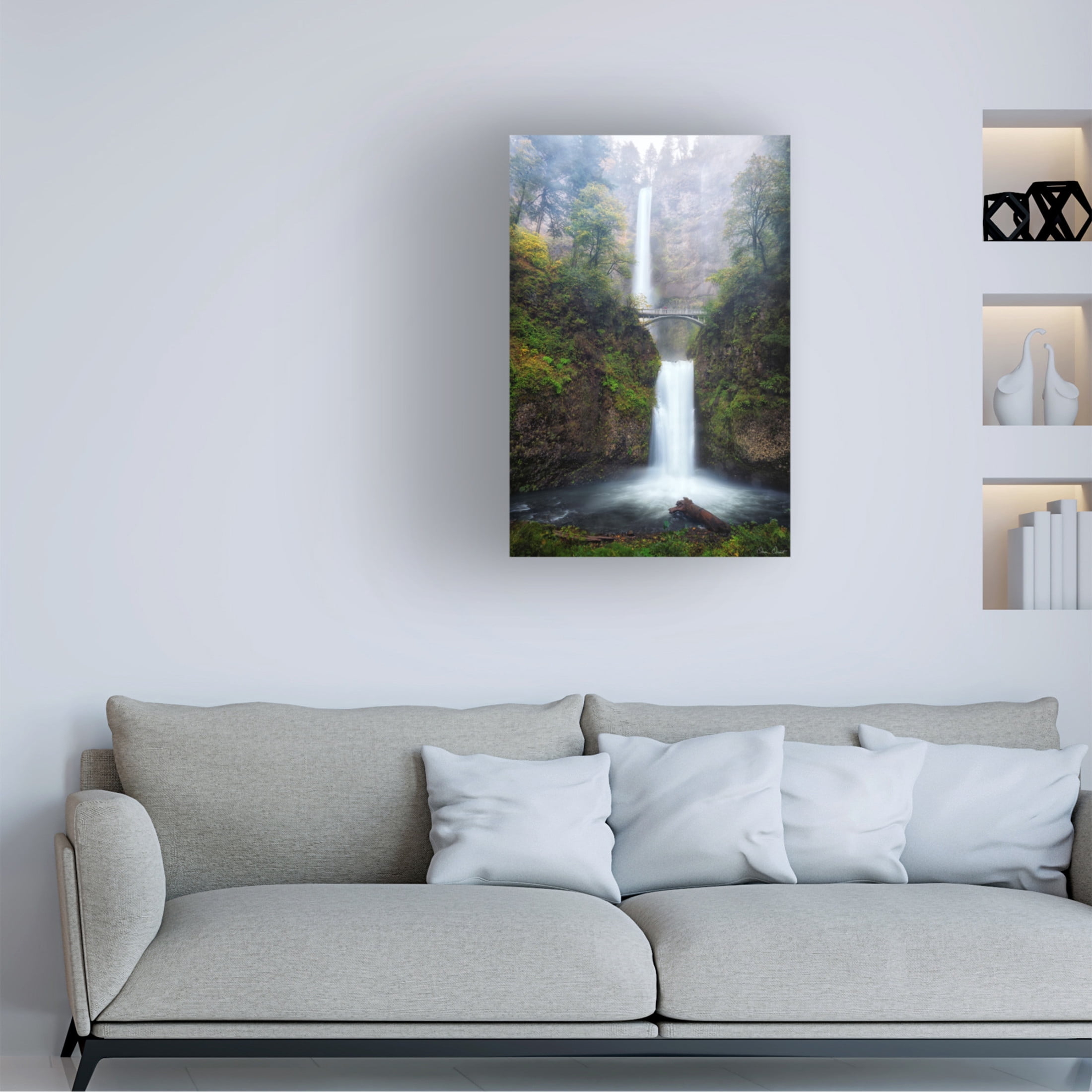 Trademark Fine Art David Drost Rapid Waterfall III Canvas Wall Art