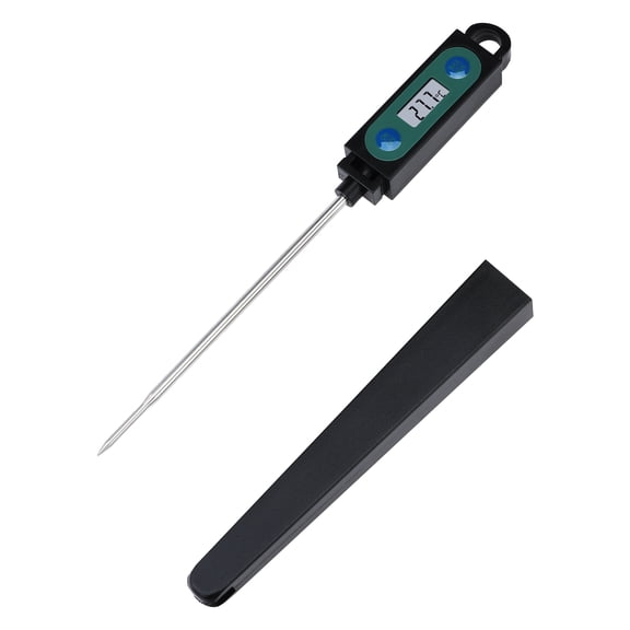 Digital Meat Thermometer, Instant Read Food Thermometer with Casing, Cooking Thermometer for Home and Kitchen, Outside, Smoker Black