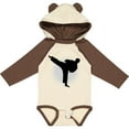 thumbnail image 3 of Inktastic Karate Martial Arts Silhouette Sports Boys Long Sleeve Baby Bodysuit, 3 of 5