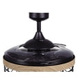 thumbnail image 6 of Fanaway 51106001 Montclair 48-inch Black with Teak Trim AC Ceiling Fan with Light, 6 of 9