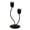 Black double head, variant on NANMELX Elegant Metal Candle Holders Flower Shape Candelabra Iron Tapered Candle Stand Candlestick for Table Centerpieces Decors