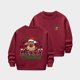 thumbnail image 5 of Sudadera sin capucha para niños, con estampado navideño, cuello redondo, manga larga, forro polar, para niños de talla mediana a grande, blusa de poliéster para niños., 5 of 5