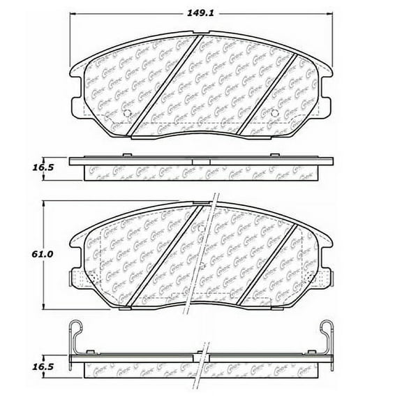Centric 105.1013 Posi-Quiet Ceramic Brake Pad with Shims