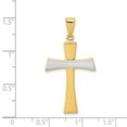 thumbnail image 3 of Finest Gold 14K Yellow & Rhodium with Polished Cross Pendant, 3 of 3