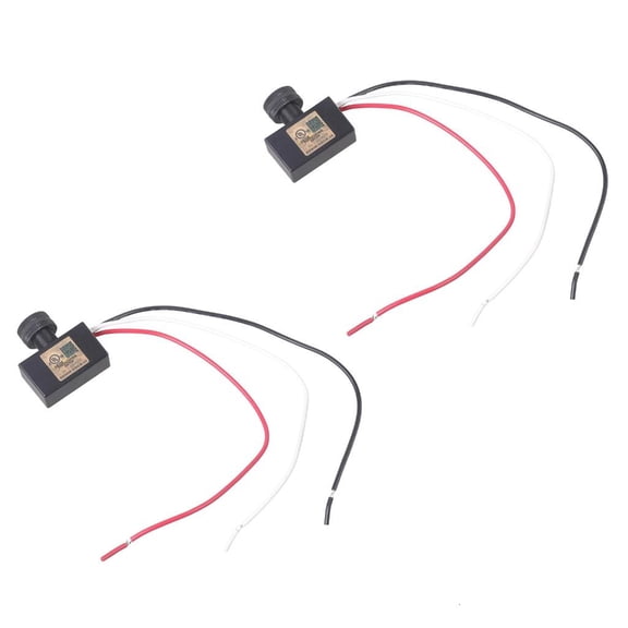 YIGSECU 2Pcs Outdoor Photocell Light Sensors Switches Automatic Control Lighting Switches