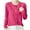 Hot Pink, variant on ATOYSOY Women's Crew Neck Button Ribbed Sweater Cardigan Long Sleeve Collar Slim Knitted Pullover Fall Winter Green L