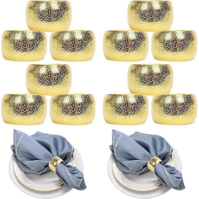Napkin Rings, Pack Of 12 Napkin Rings For Wedding Party Family Dinner