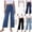 Black, variant on CHUMUD Jeans for Women Trendy Denim Pants Mid Waisted Straight Wide Leg Casual Baggy Business Jeans Casual