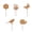 Brown, variant on 5Pcs Nature Themed Rusty Metal Garden Stake Set Weatherproof Flower Bee Butterfly Bird And Snail Silhouette Ornament For Outdoor Patio Backyard And Garden