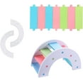thumbnail image 4 of ZHAOCHENG Juguete para hámster de 3 piezas, puente arcoíris, balancín, balancín, accesorios para jaula de hámster, juguete de actividades para animales pequeños para deshacerse del aburrimiento, 4 of 5