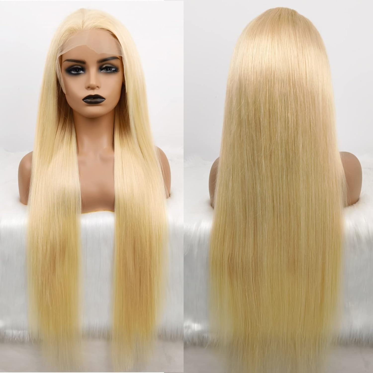 613 Lace Front Wig Human Hair Straight 13x4 Blonde Lace Front Wigs Human Hair 180% Density 613 HD Lace Frontal Wig 26 inch Blonde Glueless Wigs Human Hair Pre Plucked