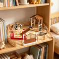 thumbnail image 7 of CYFW Horse Stable Figurine Playset Horse Toys with Rider Hurdle Figures Fence Kids Pretend Play Horse Racing Toys Set for 3 4 5 6 Year Old Boy Girl, 7 of 7