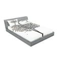 thumbnail image 2 of Ambesonne Nature Fitted Sheet & Pillow Sham Set, Fall Leaves Solititude, Queen, Brown White, 2 of 2