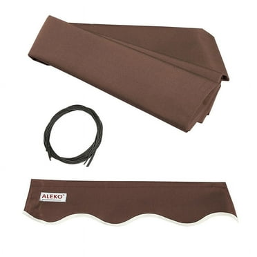 ALEKO Retractable Awning Fabric 8' x 6.5' Brown, UV and Mildew Resistant Polyester