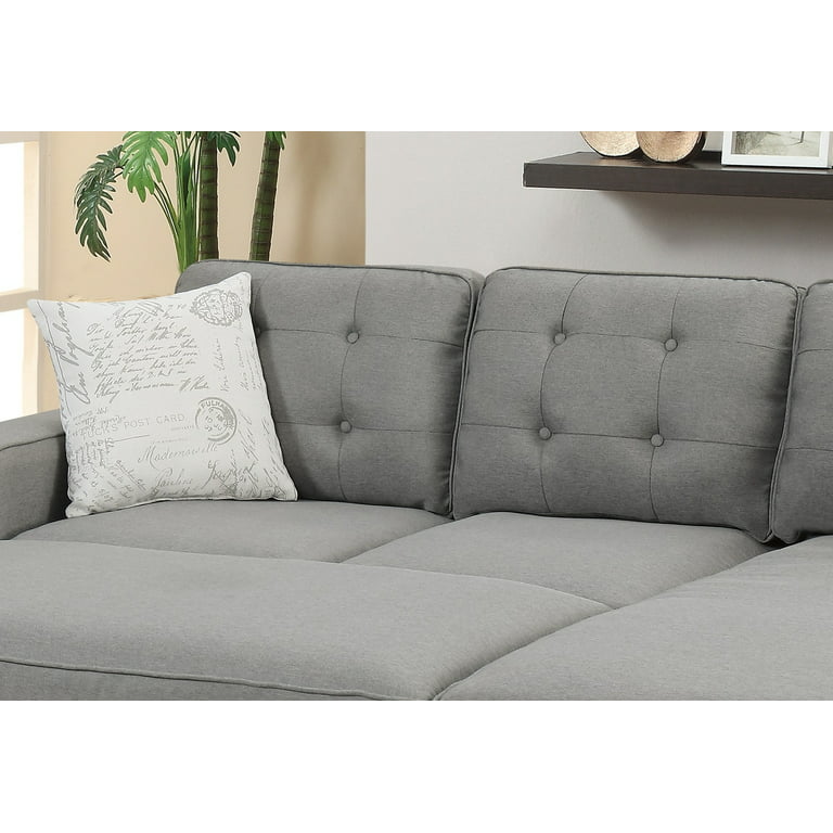 Cushion Set, Gray Fabric, Genuine Sears w/ Lumbar - (2 pc.)