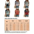 thumbnail image 2 of Frontwalk Women Floral T Shirt Short Sleeve V-Neck Blouse Beach Summer Tops Casual Solid Color Tee Shirts Size S-3XL, 2 of 2