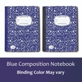 thumbnail image 2 of AUKSales Composition Notebook 9-3/4" x 7-1/2", Wide Ruled | Case Pack of 48 | Marble Cover -100 Sheets | Ideal for bulk buyers, retailers and wholesalers | Blue, 2 of 6