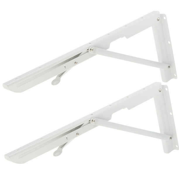 Juego de 2 soportes triangulares plegables para estantes de mesa. 16 pulgadas