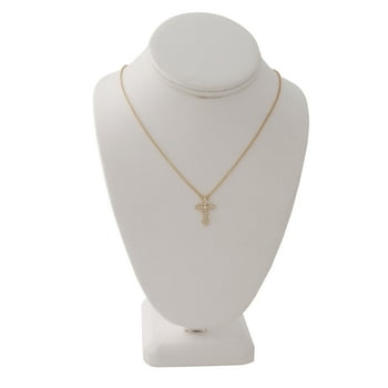 Time And Tru Gold Tone Cross Necklace