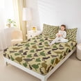 thumbnail image 4 of jejeloiu Cute Duck Animals Bed Sheets,Green Brown King Sheets For Men Women 4pcs, 4 of 7