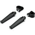 thumbnail image 1 of Krator Black Anti-Vibrate Engine Guard Foot Pegs + Clamps Compatible with Harley Davidson Softail Fat Boy FLSTF, 1 of 4