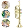 thumbnail image 4 of Children'S Musical Instruments Children'S Stage Performance Props Four-Tone Trumpet (Basic Trumpet Board) Gold, 4 of 6