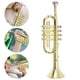 thumbnail image 4 of Instrumentos Musicales Para NiñOs Accesorios Para Representaciones Teatrales Infantiles Trompeta De Cuatro Tonos (Tablero De Trompeta BáSico) Plateado, 4 of 5
