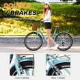 thumbnail image 6 of 24'' Wheels Cruiser Bikes Bicycles for Adults, 7 Speed Bike with Basket for Women Men, 6 of 8