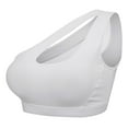 thumbnail image 2 of Yoga Workout Sports Bras for Women Criss Cross Back Medium Support Running Bra with Removable Cups, White, L, 2 of 8