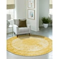 thumbnail image 6 of Unique Loom Bromley Collection Area Rug - Midnight (3' Round Yellow/Ivory), 6 of 6