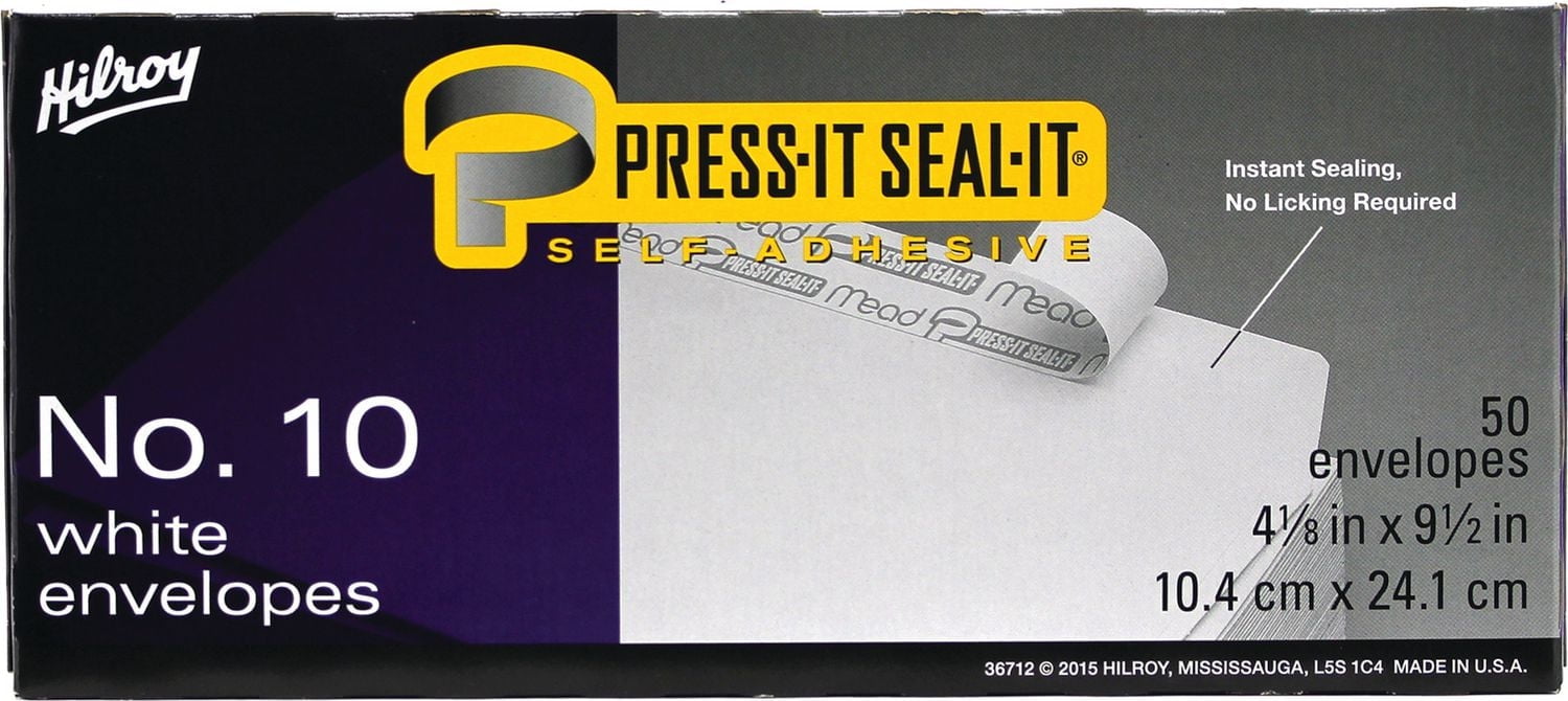 Hilroy enveloppes blanches 4po x 9po