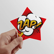 Boom Exclamation Zap Star Sticker Paster Vinyl Car Tags Decoration Decal