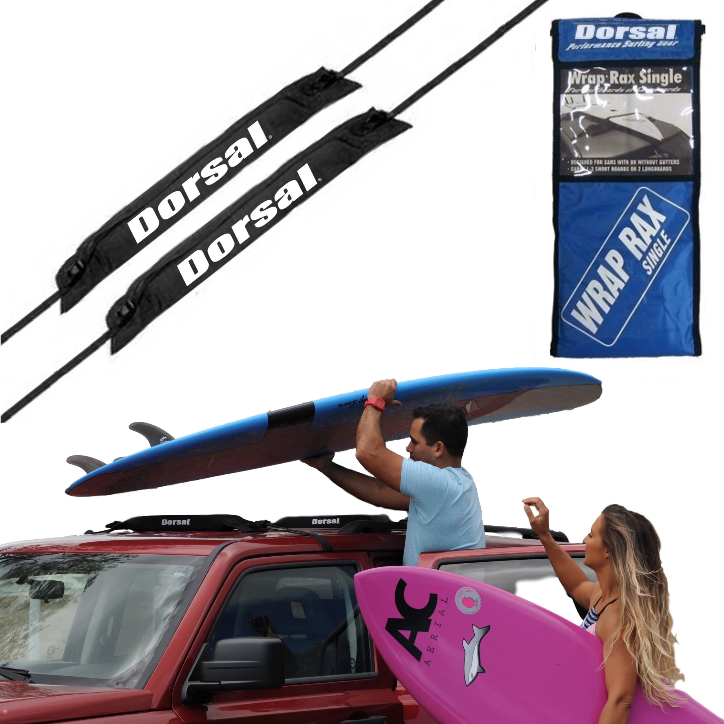 1 Pair Roof Luggage Rack Surfboard Kayak  Surf Tie Down Straps Multi-functional 