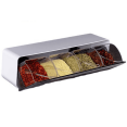 thumbnail image 1 of Caja de condimentos de cocina combinada montada en la pared para el hogar-4 rejillas Caja de condimentos montada en la pared, 1 of 5
