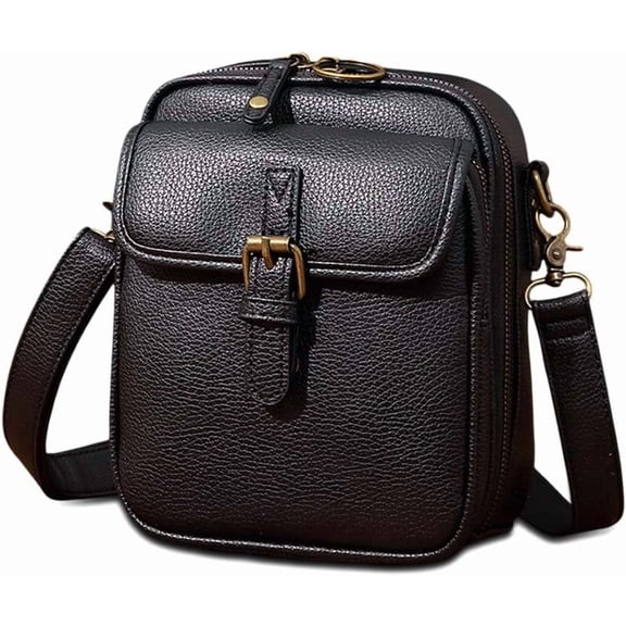 Crossbody Leather Bag for Women - Multi-Slot Multifunctional Large Capacity Crossbody Bag with Adjustable Shoulder Strap for Daily Use