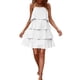 thumbnail image 1 of Txlixc Vestido de verano femenino, falda de hoja de loto de color sólido con correas finas italianas Txlixc moda, 1 of 8