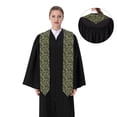 thumbnail image 4 of Fotbe Green Skulls Printed Class of 2024 Graduation Stole, 4 of 7