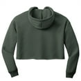 thumbnail image 5 of Warning! Explicit Content on Womens Long Sleeve Crop Top Hoodie, Solid Color with Logo & Signature US Flag Emblem Green Large, 5 of 6