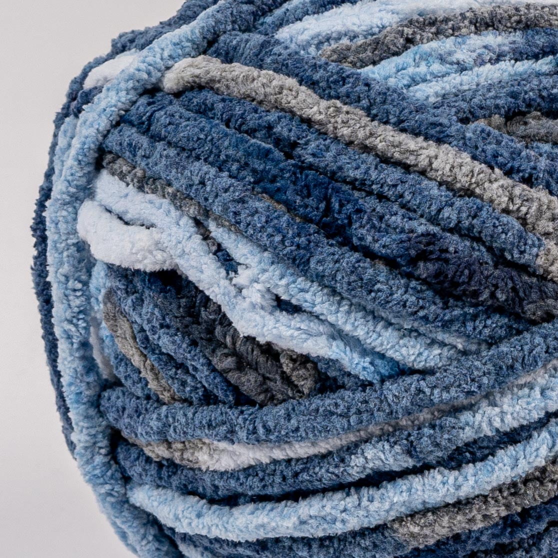 Crafted by Catherine Baby Blue Multi Polarized Super Bulky Yarn, 213 Yards, 10.5oz/300g (4 Pack)