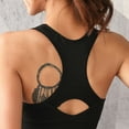 thumbnail image 5 of Sports Bra for Women, Longline Padded Strappy Sports Bras Medium Support Yoga Gym Running Workout Crop Tank Tops, 5 of 5