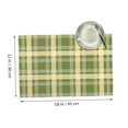 thumbnail image 2 of DouZhe Polyester Placemats Set of 4, Green White Christmas Plaid Pattern Heat Resistant Place Mats for Dining Table, 12" x 18", 2 of 7