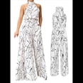 thumbnail image 3 of Elegantes para Mujer, para Fiestas de Noche, Invitadas de Boda, Grandes, Sin Mangas, Pantalones Largos de Pierna S, 3 of 5