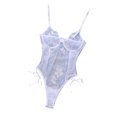 thumbnail image 2 of goowrom Lingerie Femme Dentelle Broderie Imprimé Justaucorps une-Pièce, 2 of 8