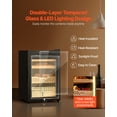 thumbnail image 6 of VEVOR Electric Humidor, 60L, 350 Counts Electric Cigar Humidor Cabinet with Compressor Cooling, Constant Humidity & Temperature Control, Spanish Cedar Wood Shelves & Drawers, 3 Layers, for Household, 6 of 9