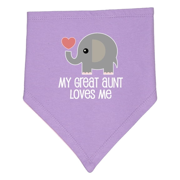 Inktastic Great Aunt Loves Me Elephant Baby Bandana Bib