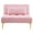 pink, variant on Convertible Futon Sofa Bed Modern Teddy Fabric Loveseat Sleeper Couch With Adjustable Backrest Metal Legs For Small Spaces Living Room